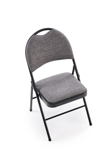Krzesło składane K566 w kolorze czarno-popielatym 