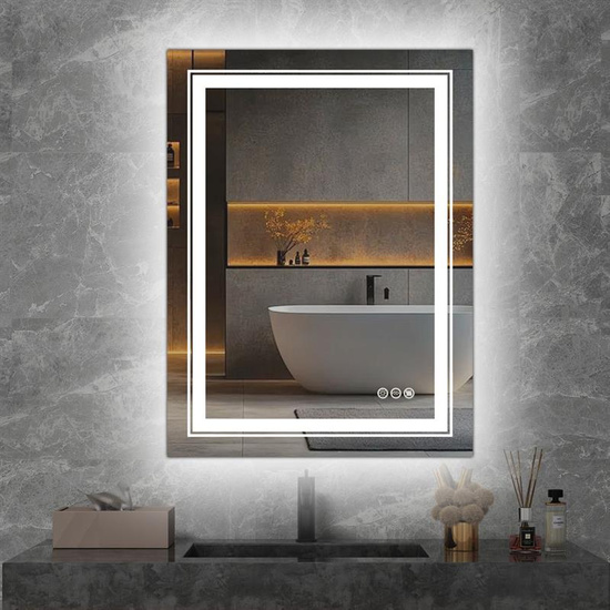 Lustro łazienkowe VERO 60x80 cm z podświetleniem LED