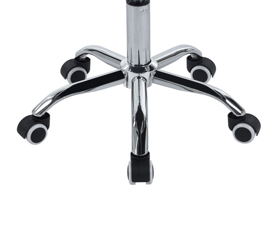 Taboret obrotowy siodło RIDER czarny na kółkach