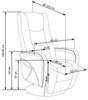 Rozkładany fotel wypoczynkowy PULSAR 2 recliner z funkcją masażu szara tkanina