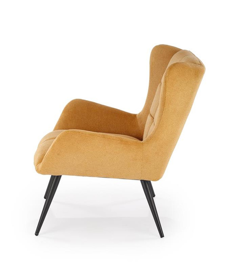 Fotel wypoczynkowy BYRON w kolorze musztardowym 