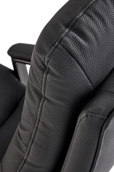 Fotel gabinetowy HARBOR w czarnej ekoskórze z mechanizmem TILT