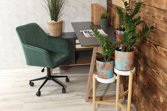 Fotel kubełkowy do biurka FABIO zielony/czarny