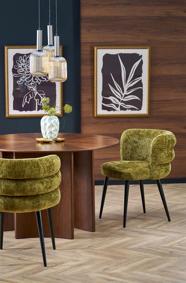 Krzesło kubełkowe K575 w oliwkowym kolorze