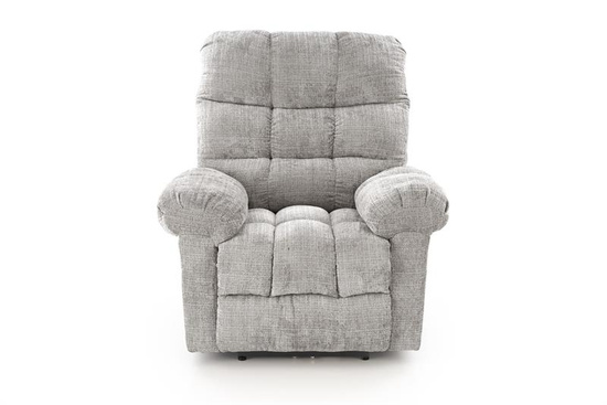 Fotel wypoczynkowy AMORE w popielatym kolorze z funkcją elektrycznego rozkładania