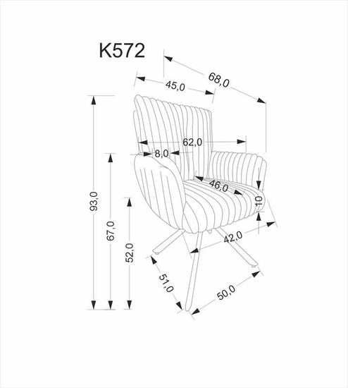 Krzesło z obrotowym siedziskiem K572 w kremowym kolorze