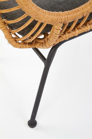 Stylowy fotel wypoczynkowy IKARO w kolorze naturalny/popielaty