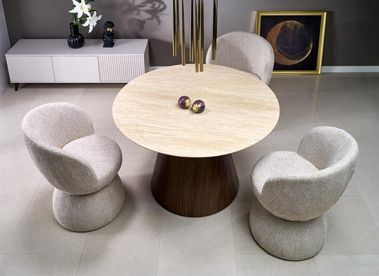 Krzesło z funkcją obrotu K581 w beżowym odcieniu