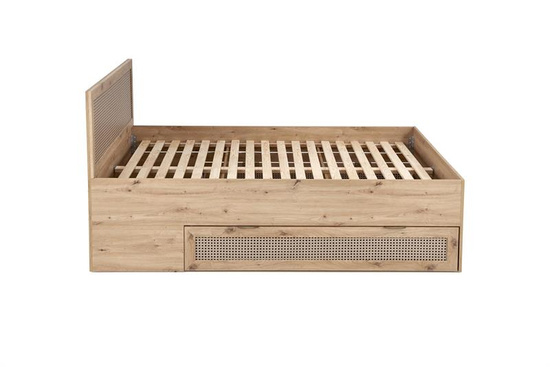 Łóżko BORNEO LOZ-160 dąb artisan/czarny
