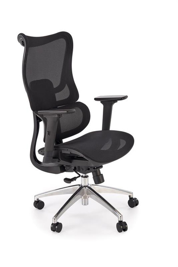 Fotel gabinetowy CASPER czarny ergonomiczny z regulacją i mechanizmem synchronicznym