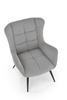 Fotel wypoczynkowy BYRON w kolorze popielatym