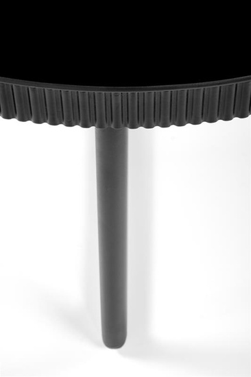 Ława COSMO czarna okrągła fi80 cm