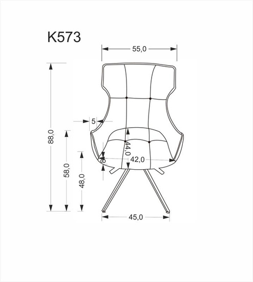 Krzesło z obrotowym siedziskiem K573 w beżowym kolorze