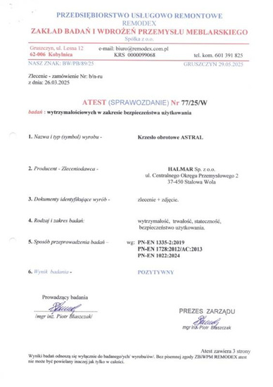 Fotel gabinetowy ASTRAL czarny z siatki z mechanizmem MULTIBLOCK