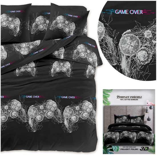 Pościel GAME PAD 160 x 200 3cz Satynowa Maria 2494