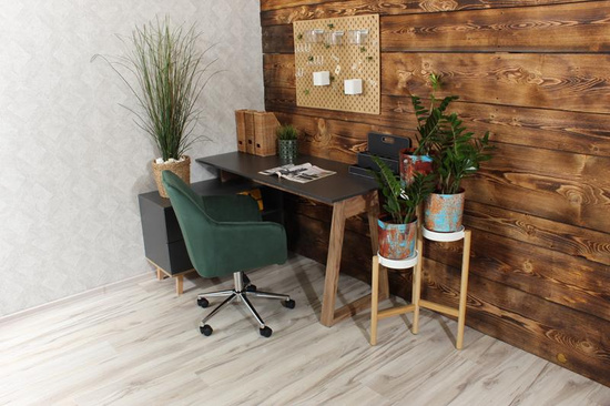 Fotel kubełkowy do biurka  FABIO zielony/chrom