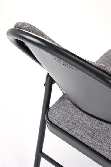 Krzesło składane K566 w kolorze czarno-popielatym 