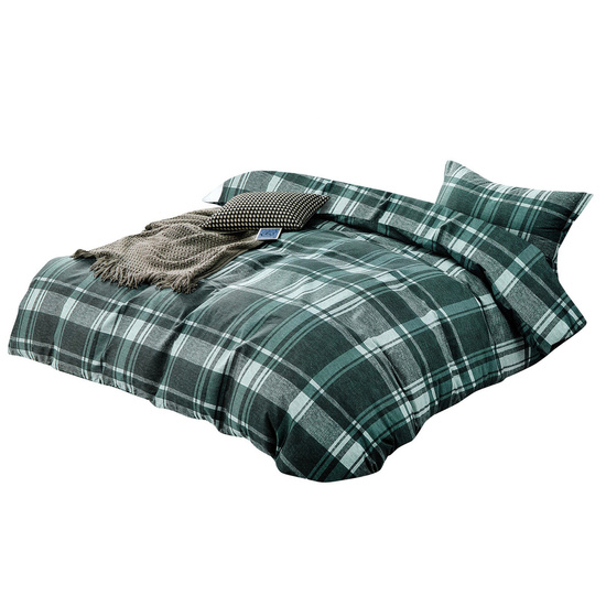 Pościel w kratkę 140 x 200 2cz Satyna Bawełniana nr A1660