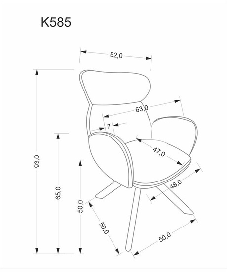 Krzesło z funkcją obracania K585 w odcieniu ciemnego beżu i dębu naturalnego 