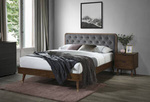 Designerskie łóżko CASSIDY 160 popiel/orzech