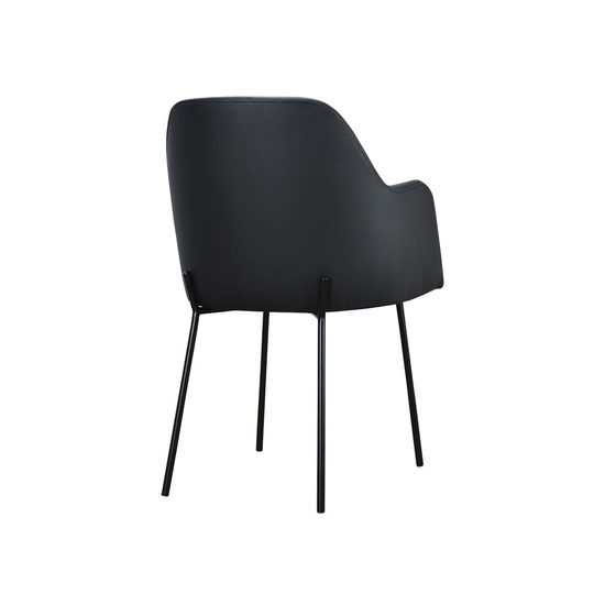 Stylowe krzesło CAPRIO original black z ergonomicznymi podłokietnikami