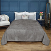 Welurowa narzuta na łóżko CADEN 01 szara jodełka 70 x 160