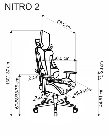 Nowoczesny fotel NITRO 2 czerwono-czarny
