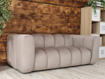 Sofa dwuosobowa nowoczesna SOMA 2 tapicerowana jasny szary welur