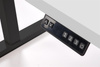 Biurko z regulacją wysokości B54 w kolorze białym na czarnym stelażu 120 cm