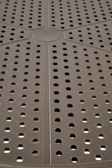 Okrągły stół CALVO w kolorze khaki 