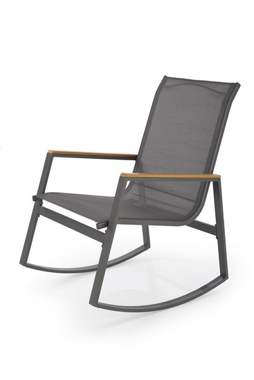 Nowoczesne krzesło ogrodowe ZLATAN w kolorze ciemny popiel / jasny popiel