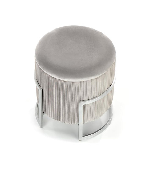 Pufa CRICKET z pojemnikiem w kolorze jasny popiel