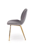 Krzesło K381 w kolorze popielatym ze złotą podstawą