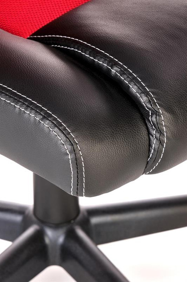 Fotel gabinetowy BERKEL w kolorze czarno-czerwonym – wygoda i dynamiczny styl do biura