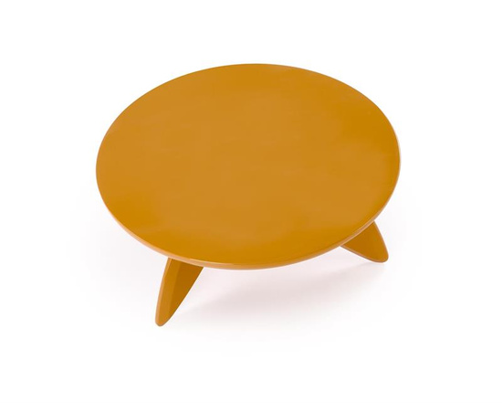 Nowoczesna ława SORAYA 2 w kolorze musztardowym z lakierowanym blatem