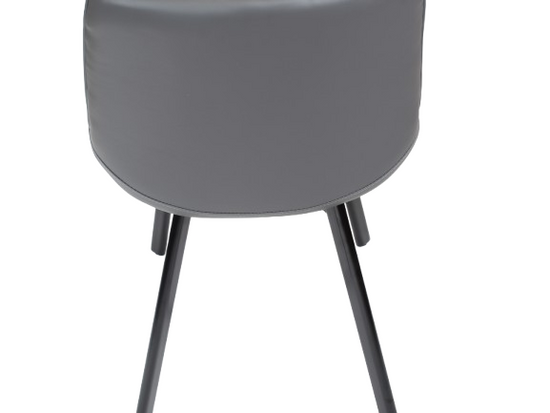 Tapicerowane krzesło do jadalni DORA | szara ekoskóra