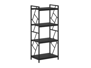 Regał na metalowym czarnym stelażu BONITO 4P