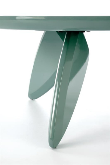 Designerska ława SORAYA 2 w kolorze jasnoniebieskim z lakierowanym blatem