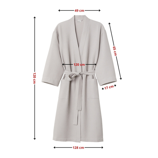 Szlafrok Gofer Bawełna Unisex Vizzy L 03 Szary