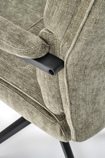 Fotel biurowy z welurową tapicerką ADRIANO oliwkowy 