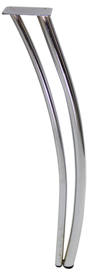 Noga 2 – chromowana noga stołu o eleganckim, giętym kształcie