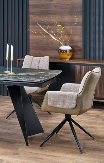 Krzesło z funkcją obrotu K579 w brązowym kolorze