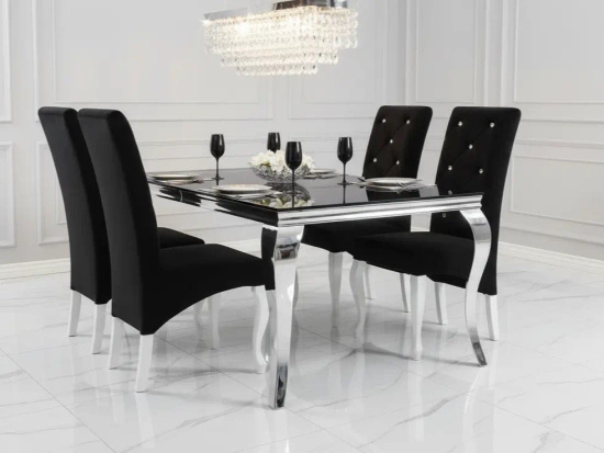 Tapicerowane krzesło MAESTRO z pikowanym oparciem i drewnianymi nogami