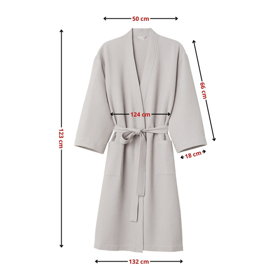 Szlafrok Gofer Bawełna Unisex Vizzy XL 03 Szary