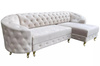 Stylowy narożnik glamour LUCILLE z funkcją spania