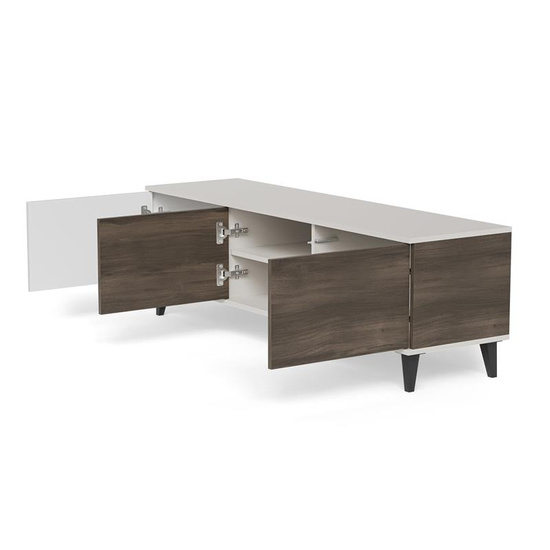 Stolik RTV RANDOM 2 RTV-1 w kolorystyce kaszmir, orzech i czarny