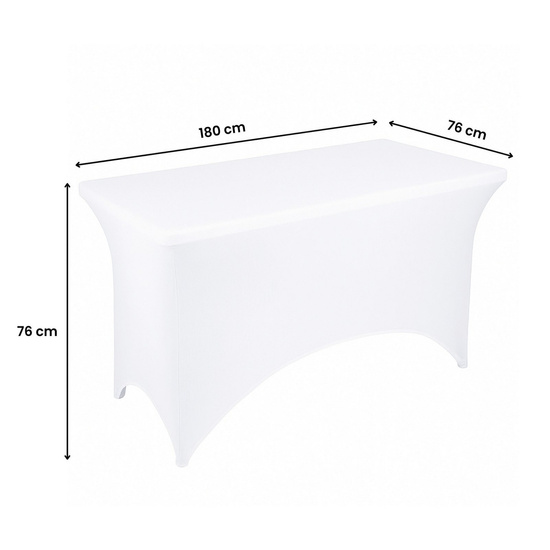 Pokrowiec 180 x 76 Na Stół Bankiet Catering Ben Biały
