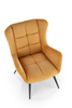 Fotel wypoczynkowy BYRON w kolorze musztardowym 