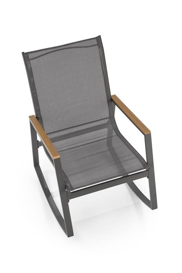 Nowoczesne krzesło ogrodowe ZLATAN w kolorze ciemny popiel / jasny popiel