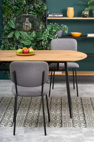 Stylowy stół JACKSON w kolorze dąb złoty/czarny